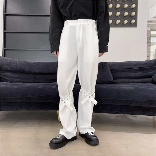 men's pants spring loose straight leg personality ribbon design trousers fashion trend large size casual, Black
men's pants spring loose straight leg personality ribbon design trousers fashion trend large size casual, Black