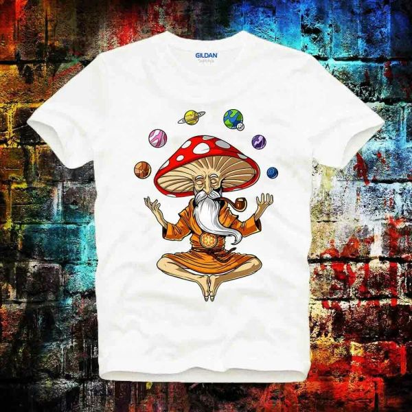 psychedelic magic mushroom t shirt meditation vintage ladies tee top, White;black
psychedelic magic mushroom t shirt meditation vintage ladies tee top, White;black
