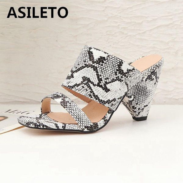 slippers asileto summer women open toe snakeskin shoes slides spike heels outdoor mules ladies high sandals sandales, Black
slippers asileto summer women open toe snakeskin shoes slides spike heels outdoor mules ladies high sandals sandales, Black