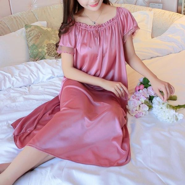 women's sleepwear womens summer lace ice silk nightdress short sleeve loose plus size nightgown xl y3ne, Black;red
women's sleepwear womens summer lace ice silk nightdress short sleeve loose plus size nightgown xl y3ne, Black;red