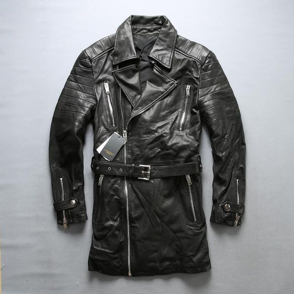 men's leather & faux 2021 black motorcycle jacket genuine long style coats male 100% sheepskin diagonal zipper
men's leather & faux 2021 black motorcycle jacket genuine long style coats male 100% sheepskin diagonal zipper