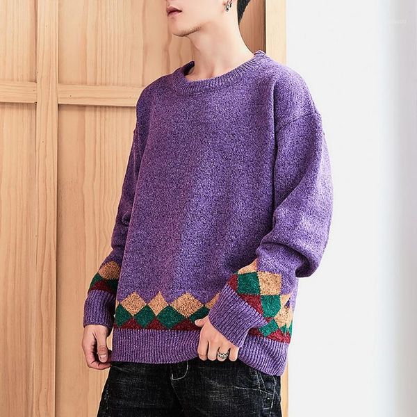 men's sweaters turtleneck men stitching color simple all-match loose harajuku chic korean male clothing knitting pullover, White;black
men's sweaters turtleneck men stitching color simple all-match loose harajuku chic korean male clothing knitting pullover, White;black