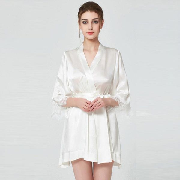 women's sleepwear silk white women lace bride wedding robe kimono gown nightdress intimate lingerie elegant nightgown bath wear, Black;red
women's sleepwear silk white women lace bride wedding robe kimono gown nightdress intimate lingerie elegant nightgown bath wear, Black;red