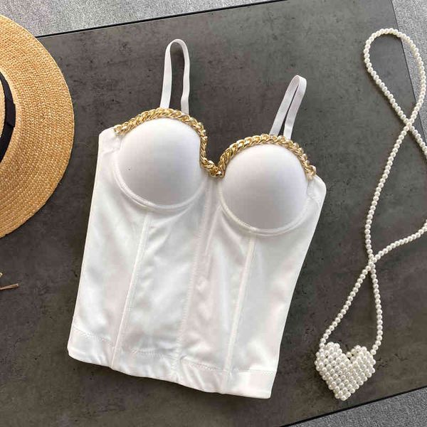 women's tanks & camis foamlina fashion women mesh push up bralet corset bustier bra chain decoration night out club party crop, White
women's tanks & camis foamlina fashion women mesh push up bralet corset bustier bra chain decoration night out club party crop, White