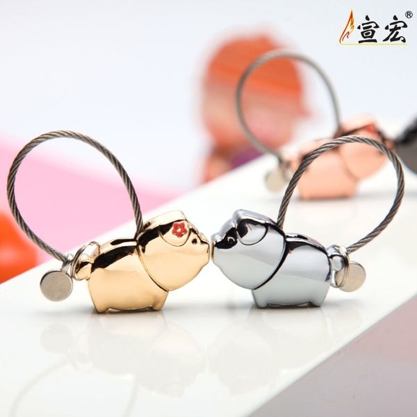 wanghong pig lovers car key chain cute valentine's day men and women's jewelry pendant 520 love gift, Silver
wanghong pig lovers car key chain cute valentine's day men and women's jewelry pendant 520 love gift, Silver