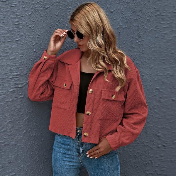 women's jackets women 2021 spring autumn turn-down collar short style coats long sleeve casual single breasted outerwears fall jacket, Black;brown
women's jackets women 2021 spring autumn turn-down collar short style coats long sleeve casual single breasted outerwears fall jacket, Black;brown