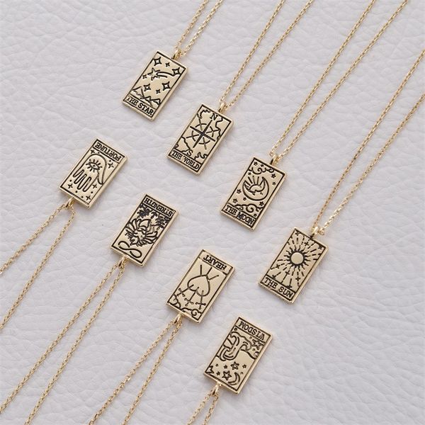 factory wholesale new pendant necklace tarot clavicle chain gold silver party gift
factory wholesale new pendant necklace tarot clavicle chain gold silver party gift