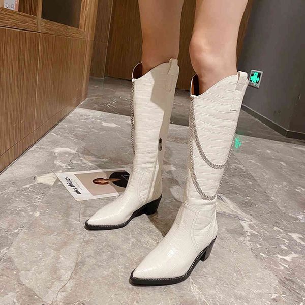knee length boots women's pointed high heel knight 2021 new autumn winter thick white 1406, Black
knee length boots women's pointed high heel knight 2021 new autumn winter thick white 1406, Black