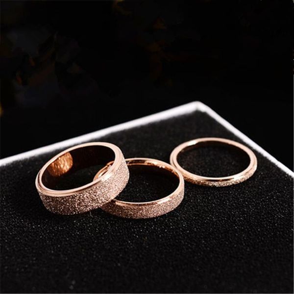cluster rings fashion simple scrub stainless steel women 's 2 mm width rose gold color finger gift for girl jewelry kk001, Golden;silver
cluster rings fashion simple scrub stainless steel women 's 2 mm width rose gold color finger gift for girl jewelry kk001, Golden;silver