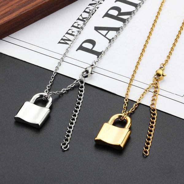 chains tail chain 5cm with lock necklace for women men padlock pendant necklaces gothic cool stainless steel link trendy jewelry, Silver
chains tail chain 5cm with lock necklace for women men padlock pendant necklaces gothic cool stainless steel link trendy jewelry, Silver