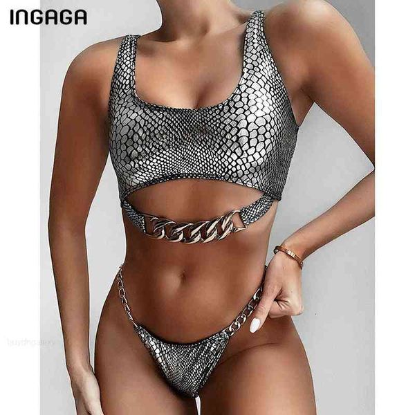biquini ingaga snake printing metal bikinis thong high cut chain swimwear women 2021 new summer beach swimsuits, White;black
biquini ingaga snake printing metal bikinis thong high cut chain swimwear women 2021 new summer beach swimsuits, White;black