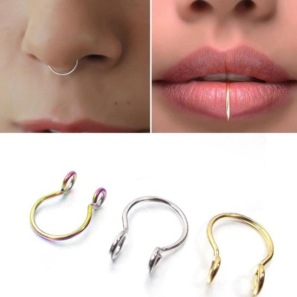 u shaped fake septum rings stainless steel piercing oreja fake jewelry piercing nose hoop, Silver
u shaped fake septum rings stainless steel piercing oreja fake jewelry piercing nose hoop, Silver