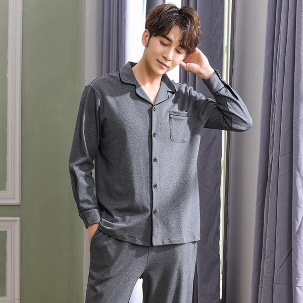 men's sleepwear pajamas autumn long sleeve 100% cotton pyjamas male dark grey lounge pajama sets plus size nightwear - 3xl, Black;brown
men's sleepwear pajamas autumn long sleeve 100% cotton pyjamas male dark grey lounge pajama sets plus size nightwear - 3xl, Black;brown