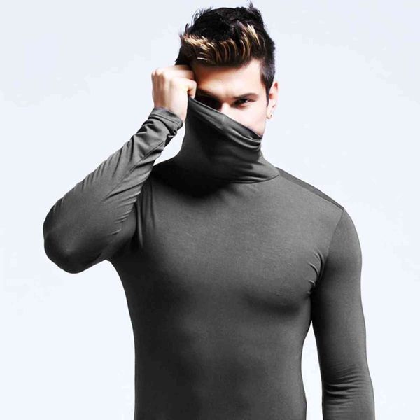 men's winter warm long sleeve bottoming turtleneck thermal underwear neck protection modal high men's autumn, Black;white
men's winter warm long sleeve bottoming turtleneck thermal underwear neck protection modal high men's autumn, Black;white