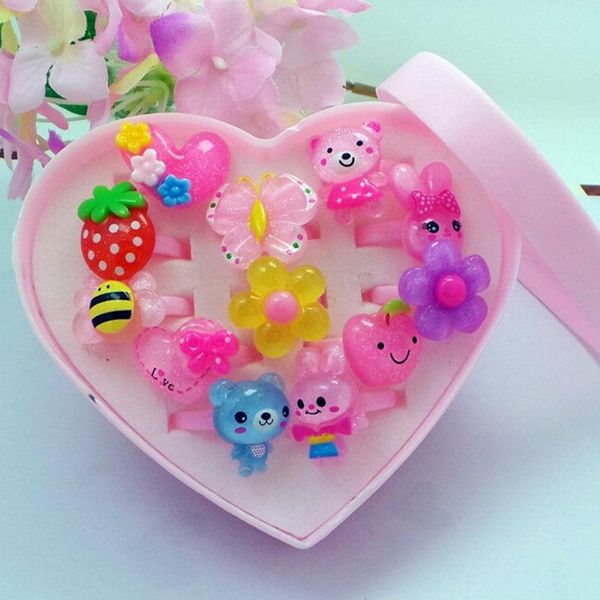 cluster rings 12 set children's cartoon with display box for christmas gift mix animals flower heart shape baby kids girl, Golden;silver
cluster rings 12 set children's cartoon with display box for christmas gift mix animals flower heart shape baby kids girl, Golden;silver