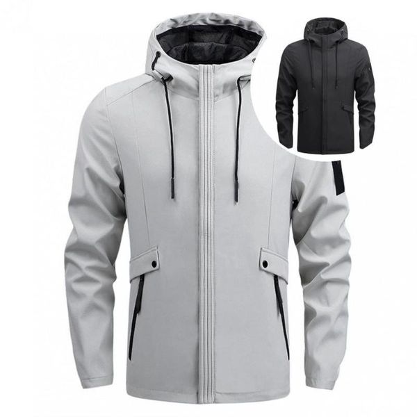 men's jackets comfortable stylish hooded solid color casual jacket multi pockets men windbreaker stand collar outerwear, Black;brown
men's jackets comfortable stylish hooded solid color casual jacket multi pockets men windbreaker stand collar outerwear, Black;brown