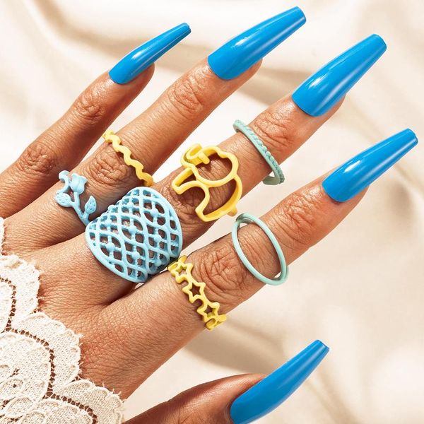 wedding rings elephant star flower colorful for women hollow heart open joint animal ring set couple's jewelry accessories gift, Slivery;golden
wedding rings elephant star flower colorful for women hollow heart open joint animal ring set couple's jewelry accessories gift, Slivery;golden