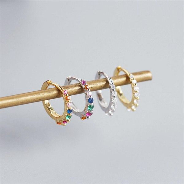 hoop & huggie a00438 korean luxury genuine 925 sterling silver colorful zircon ear buckle for women chic princess wedding earrings, Golden;silver
hoop & huggie a00438 korean luxury genuine 925 sterling silver colorful zircon ear buckle for women chic princess wedding earrings, Golden;silver