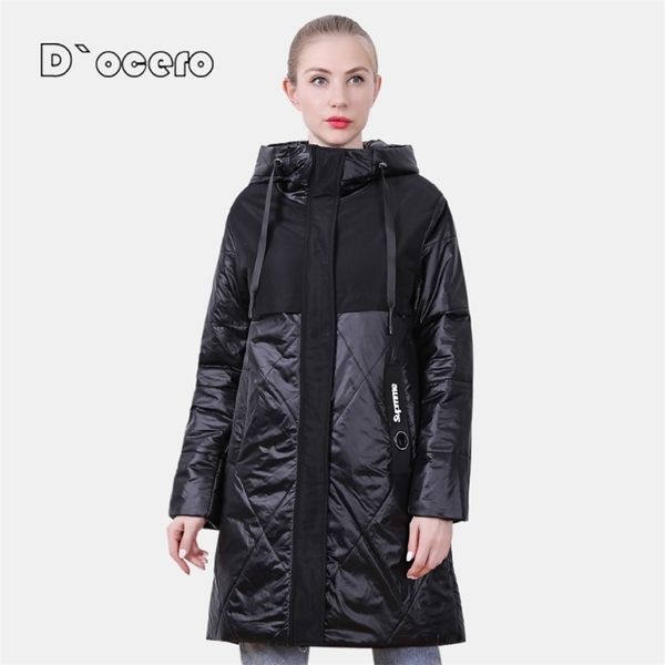 d`ocero spring autumn women jacket women's parkas hooded long quilted thin cotton windproof clothing 210819, Black
d`ocero spring autumn women jacket women's parkas hooded long quilted thin cotton windproof clothing 210819, Black