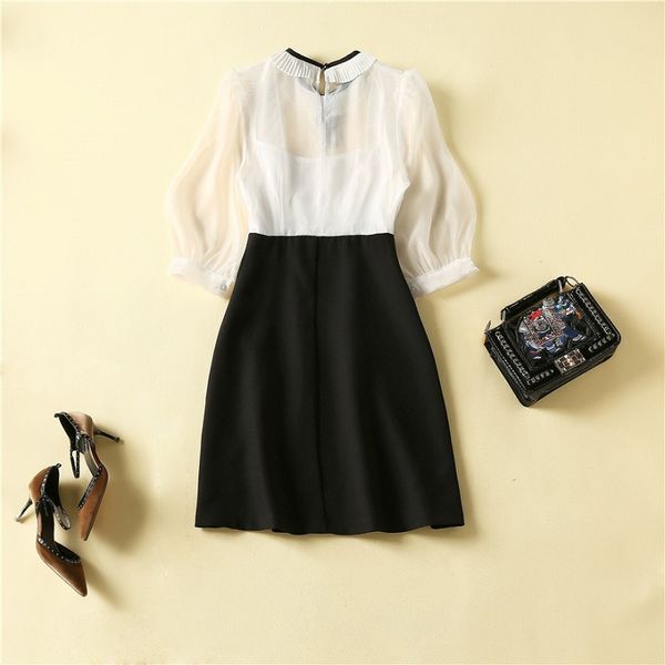 capris korean 2021 spring summer women white black color block patchwork half sleeve slim fitted above knee, Black;gray
capris korean 2021 spring summer women white black color block patchwork half sleeve slim fitted above knee, Black;gray