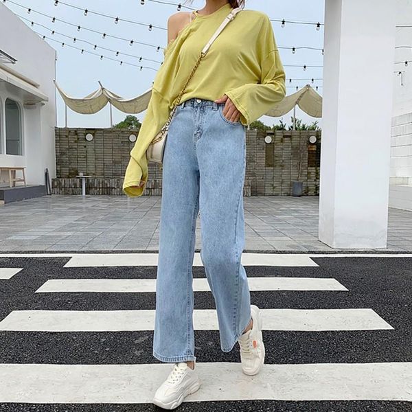 women's pants & capris jeans denim loose casual blue straight korean style fashion pockets high waist wide leg, Black;white
women's pants & capris jeans denim loose casual blue straight korean style fashion pockets high waist wide leg, Black;white