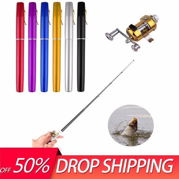 styleportable mini fishing rod pocket pole pen shape aluminum alloy folded river lake with reel wheel boat rods
styleportable mini fishing rod pocket pole pen shape aluminum alloy folded river lake with reel wheel boat rods