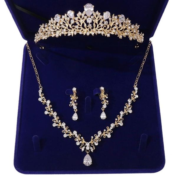 earrings & necklace luxury bridal jewelry sets for women zircon and set wedding with crystal tiara gift box included, Silver
earrings & necklace luxury bridal jewelry sets for women zircon and set wedding with crystal tiara gift box included, Silver