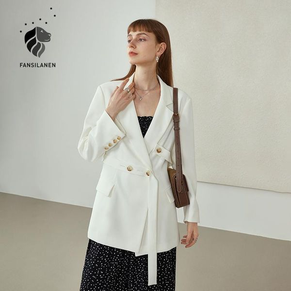 women's suits & blazers fansilanen women senior sense suit jacket niche korean style casual 2021 solid color irregular blazer, White;black
women's suits & blazers fansilanen women senior sense suit jacket niche korean style casual 2021 solid color irregular blazer, White;black