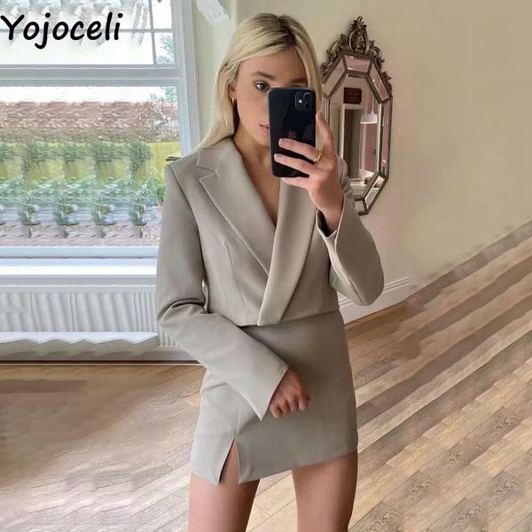 women's suits & blazers yojoceli short autumn turn down collar blazer women streetwear casual cool outerwear elegant female office ladi, White;black
women's suits & blazers yojoceli short autumn turn down collar blazer women streetwear casual cool outerwear elegant female office ladi, White;black