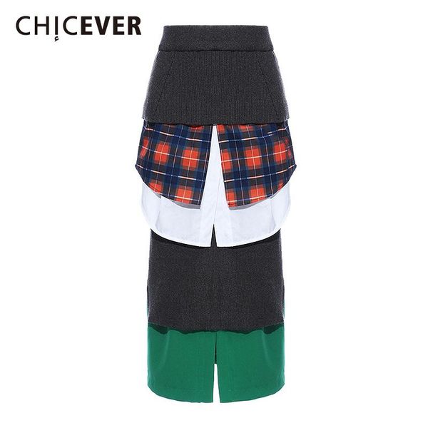 skirts chicever patchwork plaid women skirt high wast split hit color irregular for female fashion clothing 2021 spring tide, Black 
skirts chicever patchwork plaid women skirt high wast split hit color irregular for female fashion clothing 2021 spring tide, Black