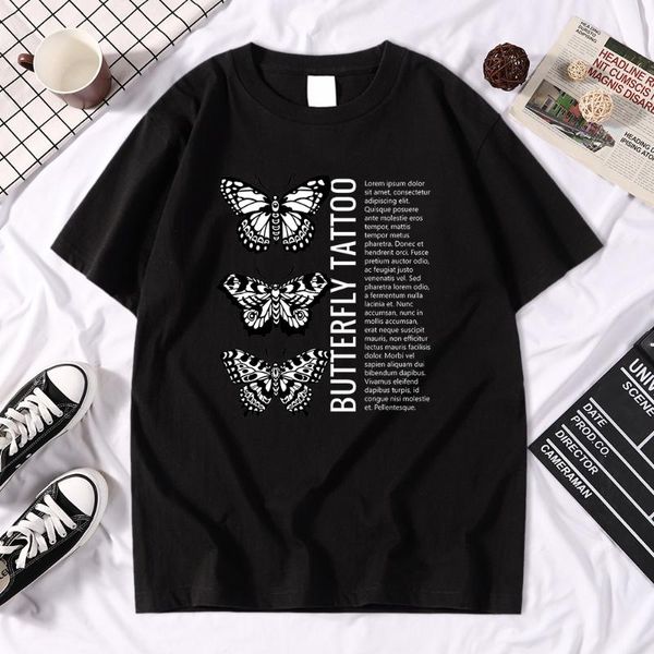 men's t-shirts butterply and letter printed for men harajuku loose t shirt summer simple funny oversized male t-shirt, White;black
men's t-shirts butterply and letter printed for men harajuku loose t shirt summer simple funny oversized male t-shirt, White;black