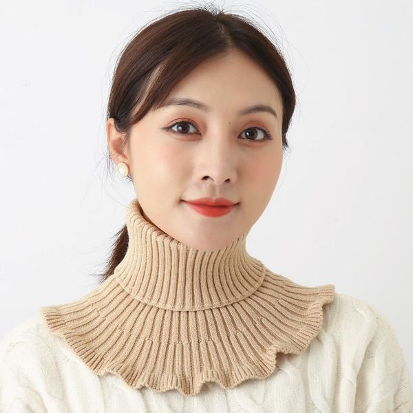 scarves women turtleneck ribbed knitted false fake collar lady winter windproof sunscreen solid color ruffles detachable scarf wrap, Blue;gray
scarves women turtleneck ribbed knitted false fake collar lady winter windproof sunscreen solid color ruffles detachable scarf wrap, Blue;gray