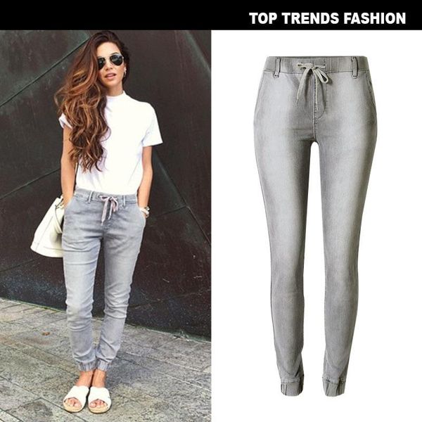 women casual jogging harem jenas gray large size plus elastic waist denim pants 2777 women's jeans, Blue
women casual jogging harem jenas gray large size plus elastic waist denim pants 2777 women's jeans, Blue