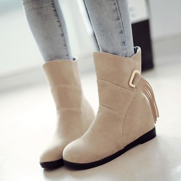 boots big size 34-43 round toe buckle for women ankle heels fashion winter spring autumn shoes casual 7358, Black
boots big size 34-43 round toe buckle for women ankle heels fashion winter spring autumn shoes casual 7358, Black