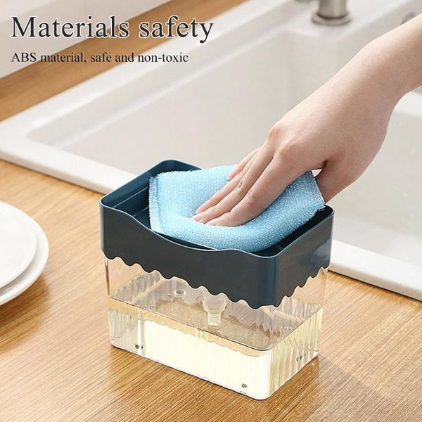 in 1 hand press soap pump dispenser with sponge holder kitchen dishwashing liquid container household cleaning tools
in 1 hand press soap pump dispenser with sponge holder kitchen dishwashing liquid container household cleaning tools