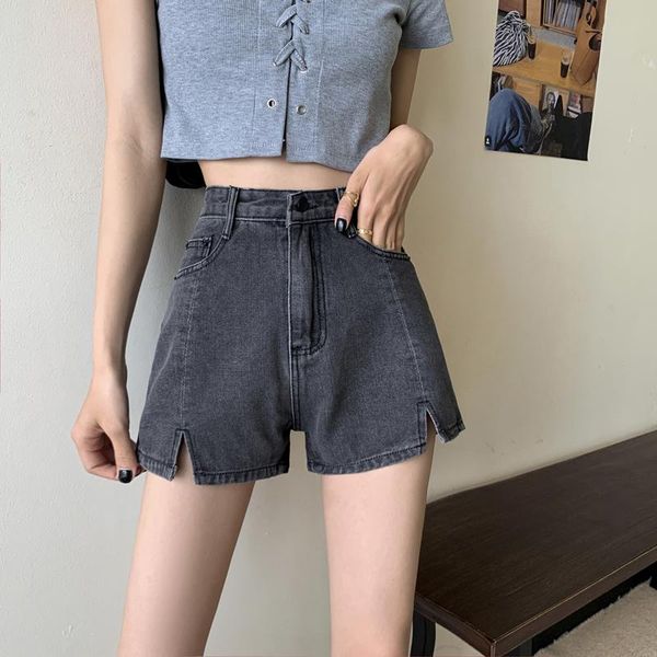 women's shorts girls high waist jeans short female summer of 2021 the thin section wide-legged pants, White;black
women's shorts girls high waist jeans short female summer of 2021 the thin section wide-legged pants, White;black