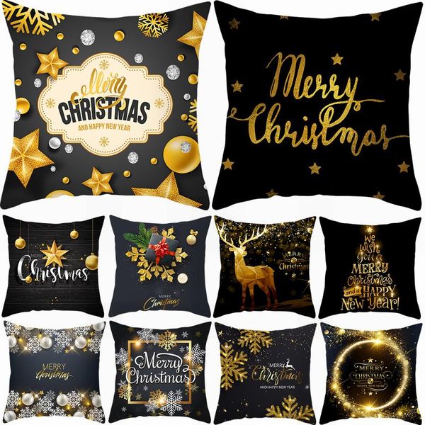 45*45cm christmas golden black pillowcase merry cushion cover xmas year party home sofa pillow case supplies
45*45cm christmas golden black pillowcase merry cushion cover xmas year party home sofa pillow case supplies