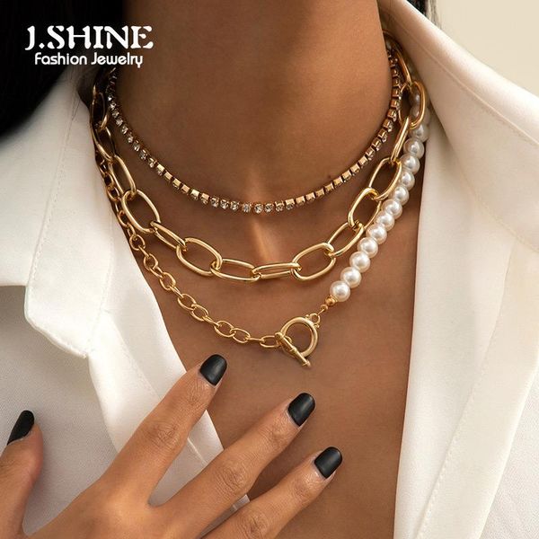 pendant necklaces jshine 3pcs/set simulated pearl lock tennis chain necklace women layered vintage cuban curb ot bar choker jewelry, Silver
pendant necklaces jshine 3pcs/set simulated pearl lock tennis chain necklace women layered vintage cuban curb ot bar choker jewelry, Silver