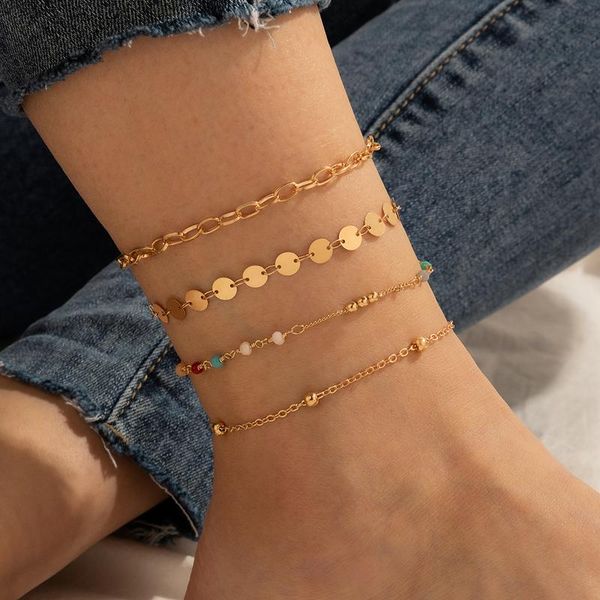 anklets trendy colorful beaded for women layered geometry hollow alloy metal foot chains beach party jewelry 15949, Red;blue
anklets trendy colorful beaded for women layered geometry hollow alloy metal foot chains beach party jewelry 15949, Red;blue