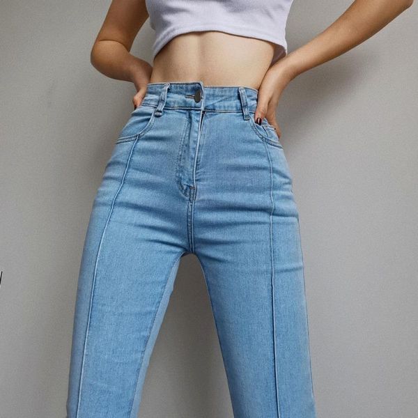 women's jeans womengaga mid-seam stitching high-waisted denim flared pants style stretch skinny trousers j6i3, Blue
women's jeans womengaga mid-seam stitching high-waisted denim flared pants style stretch skinny trousers j6i3, Blue