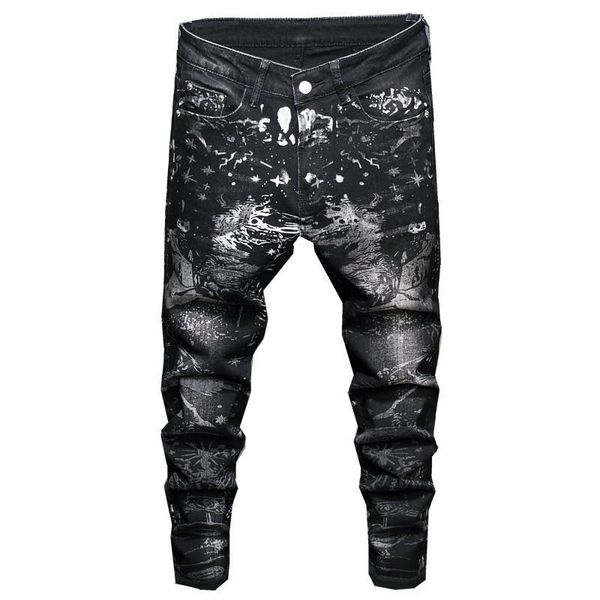 men's jeans black mens paint printed slim fit denim for men 29-38 autumn winter hip hop punk streetwear, Blue
men's jeans black mens paint printed slim fit denim for men 29-38 autumn winter hip hop punk streetwear, Blue