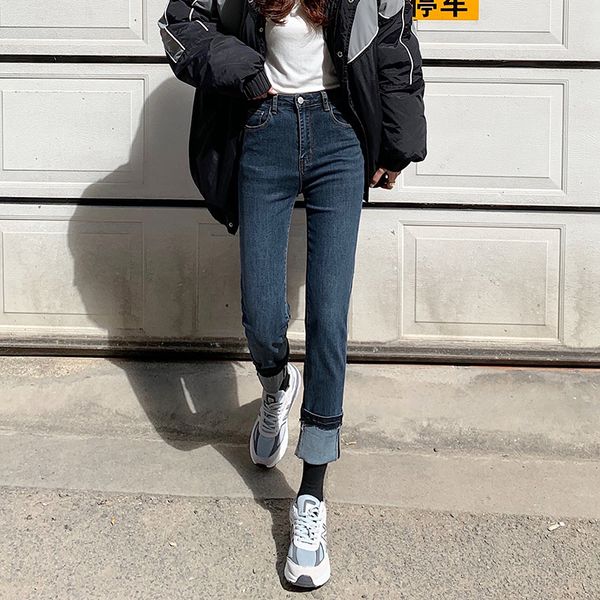 jeans korean style high waist mom jean straight stretch casual rolled hem jeans women slim denim trousers plus size j3l7 8384, Blue
jeans korean style high waist mom jean straight stretch casual rolled hem jeans women slim denim trousers plus size j3l7 8384, Blue