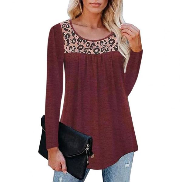 women's t-shirt 2021 autumn women leopard print patchwork winter round neck irregular hem pullover party vestidos, White
women's t-shirt 2021 autumn women leopard print patchwork winter round neck irregular hem pullover party vestidos, White