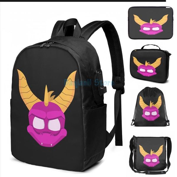 funny graphic print minimalist spyro usb charge backpack men school bags women bag travel laptop
funny graphic print minimalist spyro usb charge backpack men school bags women bag travel laptop