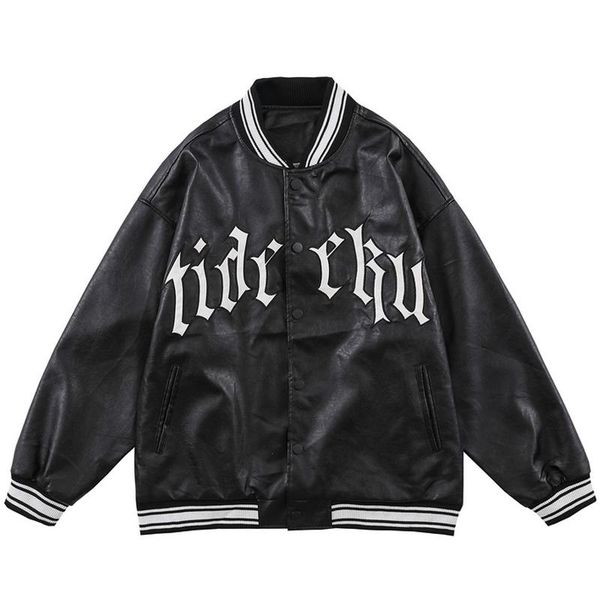 men's jackets men pu leather baseball vintage patchwork bomber jacket 2021 womens oversized harajuku letter embroidery streetwear, Black;brown
men's jackets men pu leather baseball vintage patchwork bomber jacket 2021 womens oversized harajuku letter embroidery streetwear, Black;brown