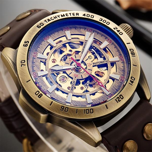 mechanical watch men's automatic wristwatch stainless steel skeleton fashion clock male steampunk wristwatches, Slivery;brown
mechanical watch men's automatic wristwatch stainless steel skeleton fashion clock male steampunk wristwatches, Slivery;brown