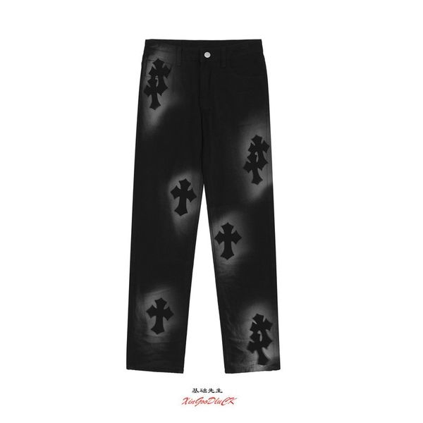 crosin xingoodluck national ink splashing cross vibe jeans high street trend hip hop straight casual pants, Black
crosin xingoodluck national ink splashing cross vibe jeans high street trend hip hop straight casual pants, Black