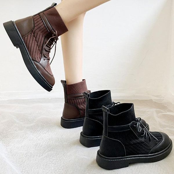 boots women ankle lace-up medium flat stitching casual shoes solid color plus size vintage black fashion round toe
boots women ankle lace-up medium flat stitching casual shoes solid color plus size vintage black fashion round toe