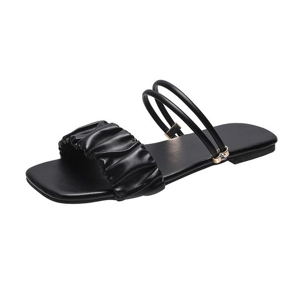 slippers summer simple women's 2021 casual all-match fashion open toe folds upper sweet classic two-wear, Black
slippers summer simple women's 2021 casual all-match fashion open toe folds upper sweet classic two-wear, Black