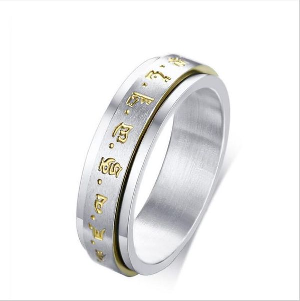 cluster rings european and american style jewelry 6mm stainless steel yellow fortune heart curse gold rotatable ring men's, Golden;silver
cluster rings european and american style jewelry 6mm stainless steel yellow fortune heart curse gold rotatable ring men's, Golden;silver